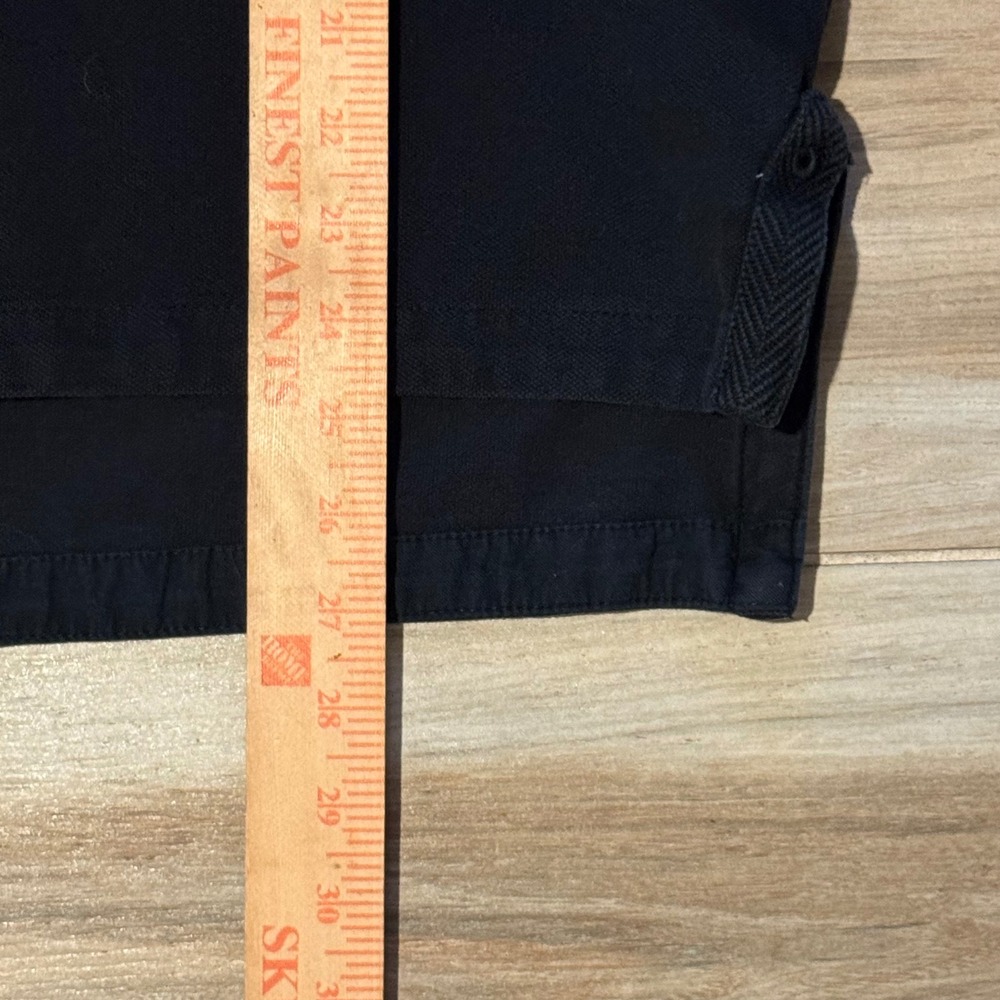 Polo Ralph Lauren Mens Black Custom Fit Big Pony Polo Shirt Red Striped Collar L - Picture 5 of 6